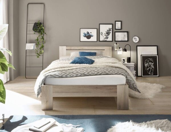 Futonbett Cannes Eiche San-Remo Nachbildung Liegefläche B/L: ca. 120x200 cm – Bild 3