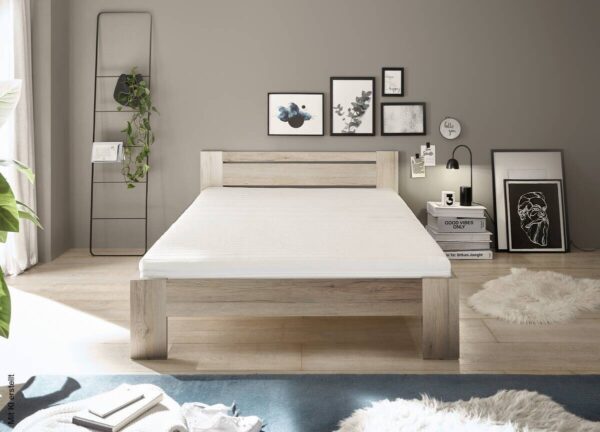 Futonbett Cannes Eiche San-Remo Nachbildung Liegefläche B/L: ca. 140x200 cm – Bild 4