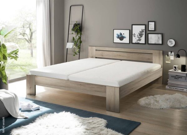 Futonbett Cannes Eiche San-Remo Nachbildung Liegefläche B/L: ca. 180x200 cm – Bild 3