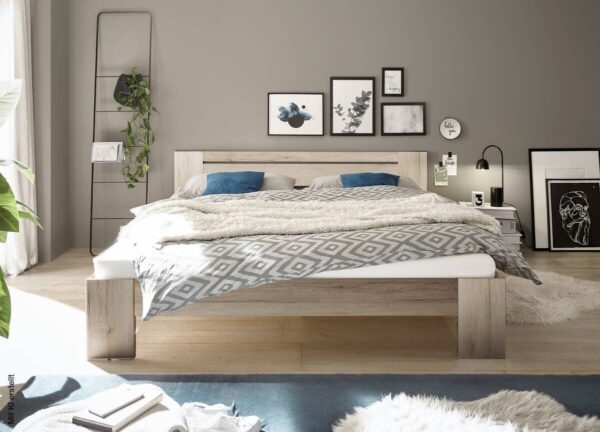 Futonbett Cannes Eiche San-Remo Nachbildung Liegefläche B/L: ca. 180x200 cm – Bild 4