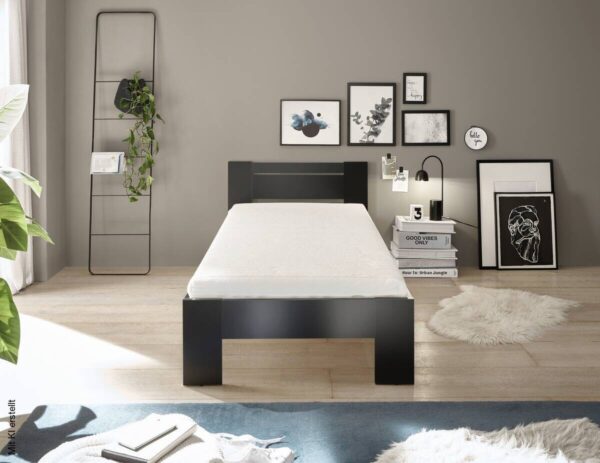 Futonbett Cannes schwarz Liegefläche B/L: ca. 90x200 cm – Bild 2