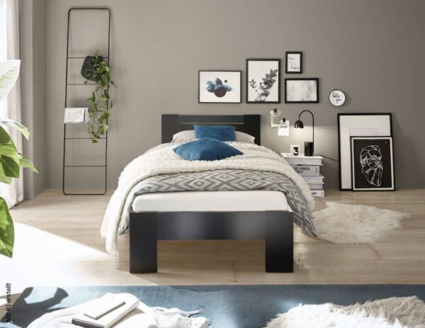 Futonbett Cannes schwarz Liegefläche B/L: ca. 90x200 cm – Bild 3
