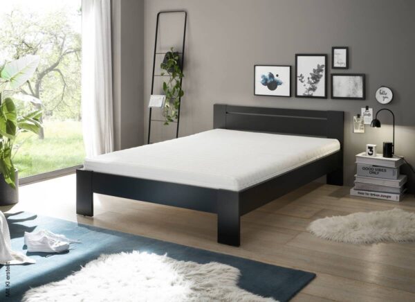 Futonbett Cannes schwarz Liegefläche B/L: ca. 140x200 cm – Bild 3