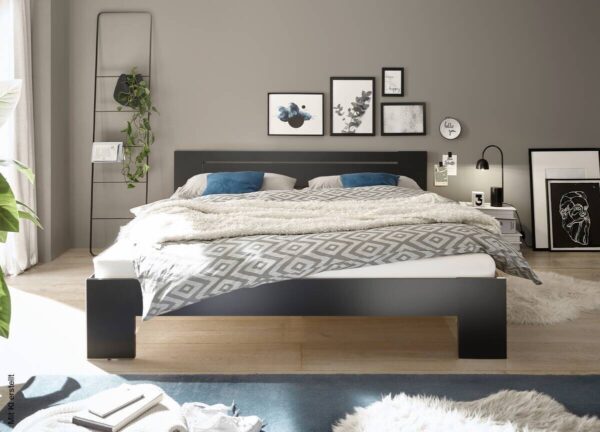 Futonbett Cannes schwarz Liegefläche B/L: ca. 180x200 cm – Bild 2