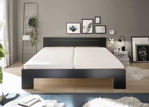 Futonbett Cannes schwarz Liegefläche B/L: ca. 180x200 cm – Bild 4