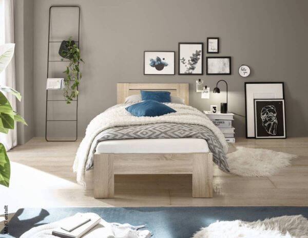 Futonbett Cannes Eiche Sonoma Nachbildung Liegefläche B/L: ca. 90x200 cm – Bild 2