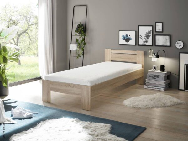 Futonbett Cannes Eiche Sonoma Nachbildung Liegefläche B/L: ca. 90x200 cm – Bild 3