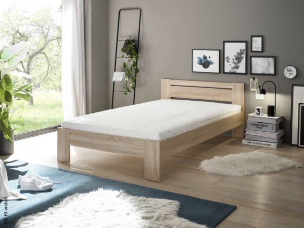 Futonbett Cannes Eiche Sonoma Nachbildung Liegefläche B/L: ca. 120x200 cm – Bild 3