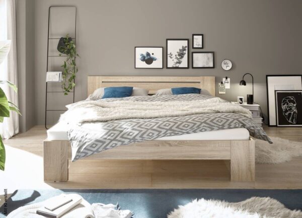 Futonbett Cannes Eiche Sonoma Nachbildung Liegefläche B/L: ca. 180x200 cm – Bild 3