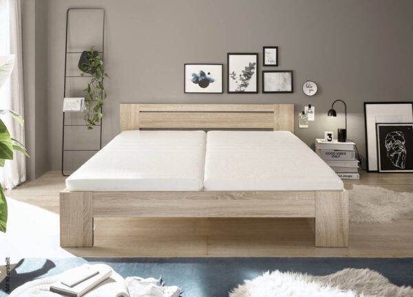 Futonbett Cannes Eiche Sonoma Nachbildung Liegefläche B/L: ca. 180x200 cm – Bild 4