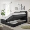 Boxspringbett Lissy schwarz Kunstleder Liegefläche B/L: ca. 160x200 cm – Bild 2