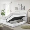 Boxspringbett Lissy weiß Kunstleder Liegefläche B/L: ca. 160x200 cm – Bild 2
