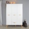 Kleiderschrank Mats weiß B/H/T: ca. 130x190x60 cm – Bild 3