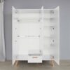 Kleiderschrank Mats weiß B/H/T: ca. 130x190x60 cm – Bild 4