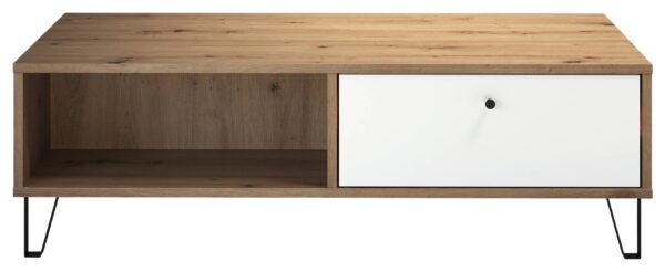 TV-Lowboard Touch Eiche Artisan Nachbildung weiß matt B/H/T: ca. 110x37x60 cm – Bild 2