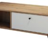 TV-Lowboard Touch Eiche Artisan Nachbildung weiß matt B/H/T: ca. 110x37x60 cm – Bild 3