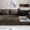 Ecksofa mit Bettfunktion und Bettkasten dunkelbraun B/H/T: ca. 245x85x155 cm – Bild 3