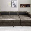 Ecksofa mit Bettfunktion und Bettkasten dunkelbraun B/H/T: ca. 245x85x155 cm – Bild 4