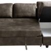 Ecksofa mit Bettfunktion und Bettkasten dunkelbraun B/H/T: ca. 245x85x155 cm – Bild 5