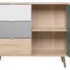 Kommode Cuba Eiche Sonoma Nachbildung weiß grau petrol B/H/T: ca. 103x87x40 cm – Bild 4