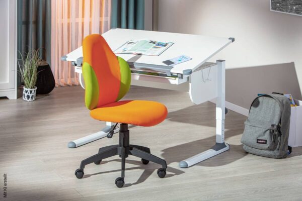 Drehstuhl Jessi orange grün – Bild 2