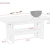 Hela Couchtisch DARIO weiß Holzwerkstoff B/H/T: ca. 110x50x68 cm Hela Couchtisch DARIO weiß Holzwerkstoff B/H/T: ca. 110x50x68 cm – Bild 3