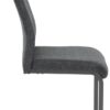Stuhl 4er Set BRITTA anthrazit grau Microfaser Metall B/H/T: ca. 44x100x59 cm – Bild 2