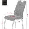 Stuhl 4er Set ELIF III anthrazit Vintage grau Microfaser Metall B/H/T: ca. 44x96x64 cm – Bild 2