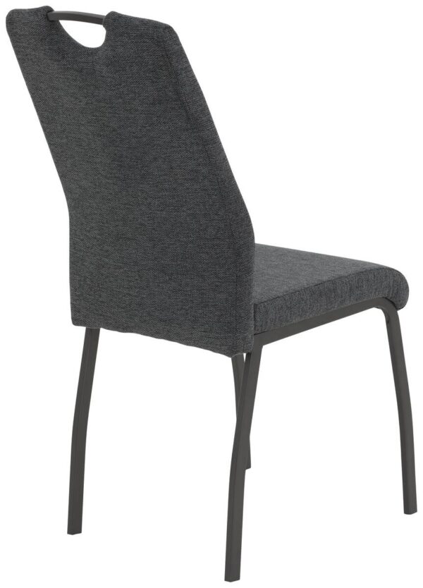Stuhl 4er Set ELIF III anthrazit grau Microfaser Metall B/H/T: ca. 44x96x64 cm – Bild 4
