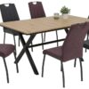 Stuhl 4er Set ELIF III anthrazit grau Microfaser Metall B/H/T: ca. 44x96x64 cm – Bild 5