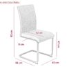 Stuhl 4er Set LINN anthrazit schwarz Webstoff Metall B/H/T: ca. 43x92x52 cm – Bild 3