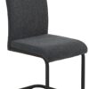 Stuhl 4er Set LINN anthrazit schwarz Webstoff Metall B/H/T: ca. 43x92x52 cm – Bild 4