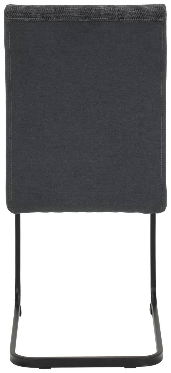 Stuhl 4er Set LINN anthrazit schwarz Webstoff Metall B/H/T: ca. 43x92x52 cm – Bild 5
