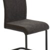 Stuhl 4er Set LINN braun schwarz Webstoff Metall B/H/T: ca. 43x92x52 cm – Bild 2