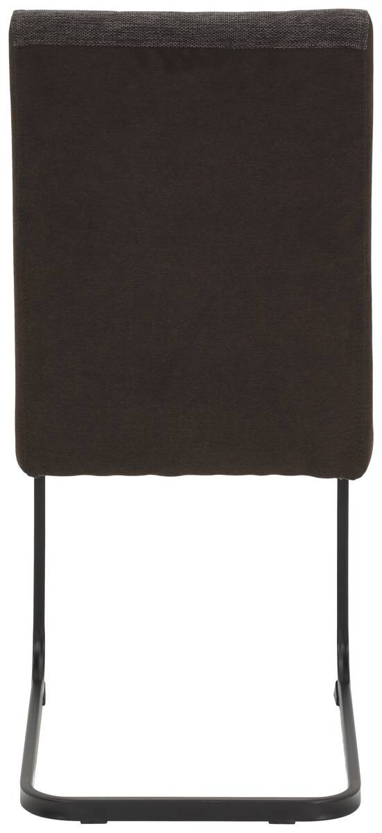 Stuhl 4er Set LINN braun schwarz Webstoff Metall B/H/T: ca. 43x92x52 cm – Bild 4