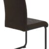 Stuhl 4er Set LINN braun schwarz Webstoff Metall B/H/T: ca. 43x92x52 cm – Bild 5