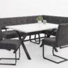 Eckbank LUISE LEB anthrazit Vintage Optik anthrazit B/H/T: ca. 202x92x152 cm – Bild 3