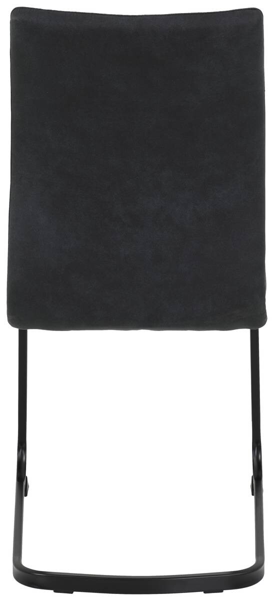 Stuhl 2er Set PIA anthrazit Vintage schwarz Microfaser Metall B/H/T: ca. 42x89x59 cm – Bild 5