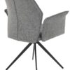 Armlehnstuhl 4er Set SUSANNE grau Vintage schwarz Webstoff Microfaser B/H/T: ca. 65x92x64 cm – Bild 2