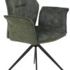 Armlehnstuhl 4er Set SUSANNE grün Vintage schwarz Webstoff Metall Microfaser B/H/T: ca. 65x92x64 cm – Bild 5