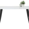 Esstisch ANIKA weiß Lack Hochglanz schwarz pulverbeschichtet Lack Hochglanz B/H/T: ca. 140x76x80 cm – Bild 5