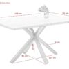 Esstisch CLEO I Beton Optik anthrazit B/H/T: ca. 140x76x90 cm – Bild 2