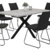 Esstisch CLEO I Beton Optik anthrazit B/H/T: ca. 140x76x90 cm – Bild 3