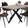 Esstisch CLEO I Beton Optik anthrazit B/H/T: ca. 140x76x90 cm – Bild 5