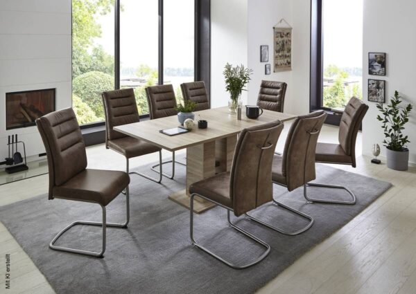 Esstisch HELENA II Eiche Sonoma Nachbildung B/H/T: ca. 140x76x90 cm – Bild 4