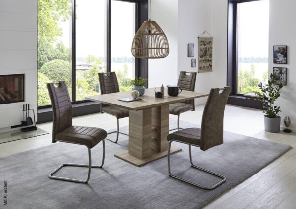 Esstisch HELENA II Eiche Sonoma Nachbildung B/H/T: ca. 140x76x90 cm – Bild 5
