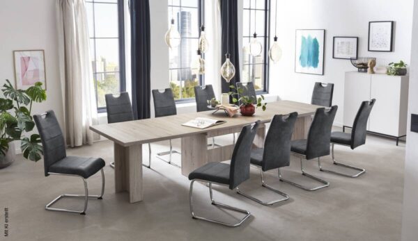 Esstisch LIA II Eiche Sand Nachbildung B/H/T: ca. 160x76x90 cm – Bild 5