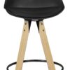 Barhocker 2er-Set schwarz Kunstleder B/H/T: ca. 44x113x39 cm – Bild 3