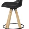 Barhocker 2er-Set schwarz Kunstleder B/H/T: ca. 44x113x39 cm – Bild 4
