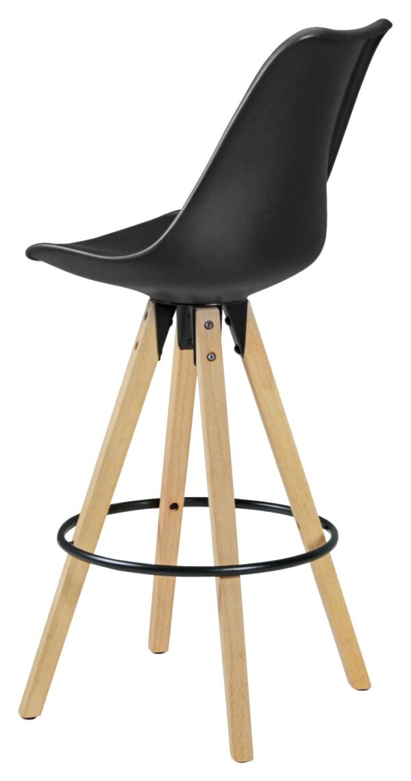 Barhocker 2er-Set schwarz Kunstleder B/H/T: ca. 44x113x39 cm – Bild 5